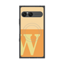 プレミアムスクエアケース with SnapMag［ オリジナル - initial two tone - W orange ］