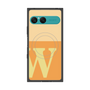 プレミアムスクエアケース with SnapMag［ オリジナル - initial two tone - W orange ］