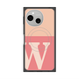 プレミアムスクエアケース with SnapMag［ オリジナル - initial two tone - W pink ］