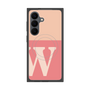 プレミアムスクエアケース with SnapMag［ オリジナル - initial two tone - W pink ］