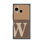 プレミアムスクエアケース with SnapMag［ オリジナル - initial two tone - W brown ］