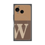 プレミアムスクエアケース with SnapMag［ オリジナル - initial two tone - W brown ］