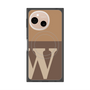 プレミアムスクエアケース with SnapMag［ オリジナル - initial two tone - W brown ］