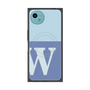 プレミアムスクエアケース with SnapMag［ オリジナル - initial two tone - W blue ］