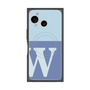 プレミアムスクエアケース with SnapMag［ オリジナル - initial two tone - W blue ］