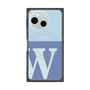 プレミアムスクエアケース with SnapMag［ オリジナル - initial two tone - W blue ］