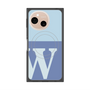プレミアムスクエアケース with SnapMag［ オリジナル - initial two tone - W blue ］