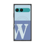 プレミアムスクエアケース with SnapMag［ オリジナル - initial two tone - W blue ］