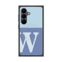 プレミアムスクエアケース with SnapMag［ オリジナル - initial two tone - W blue ］
