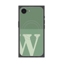 プレミアムスクエアケース with SnapMag［ オリジナル - initial two tone - W green ］