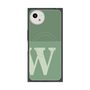 プレミアムスクエアケース with SnapMag［ オリジナル - initial two tone - W green ］