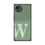 プレミアムスクエアケース with SnapMag［ オリジナル - initial two tone - W green ］