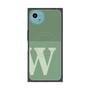 プレミアムスクエアケース with SnapMag［ オリジナル - initial two tone - W green ］