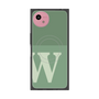 プレミアムスクエアケース with SnapMag［ オリジナル - initial two tone - W green ］