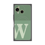 プレミアムスクエアケース with SnapMag［ オリジナル - initial two tone - W green ］