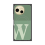 プレミアムスクエアケース with SnapMag［ オリジナル - initial two tone - W green ］