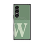 プレミアムスクエアケース with SnapMag［ オリジナル - initial two tone - W green ］