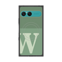 プレミアムスクエアケース with SnapMag［ オリジナル - initial two tone - W green ］