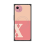 プレミアムスクエアケース with SnapMag［ オリジナル - initial two tone - X pink ］
