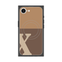 プレミアムスクエアケース with SnapMag［ オリジナル - initial two tone - X brown ］