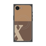 プレミアムスクエアケース with SnapMag［ オリジナル - initial two tone - X brown ］
