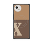 プレミアムスクエアケース with SnapMag［ オリジナル - initial two tone - X brown ］