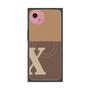 プレミアムスクエアケース with SnapMag［ オリジナル - initial two tone - X brown ］