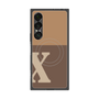 プレミアムスクエアケース with SnapMag［ オリジナル - initial two tone - X brown ］