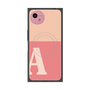 プレミアムスクエアケース with SnapMag［ オリジナル - initial two tone - A pink ］