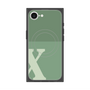 プレミアムスクエアケース with SnapMag［ オリジナル - initial two tone - X green ］
