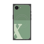 プレミアムスクエアケース with SnapMag［ オリジナル - initial two tone - X green ］