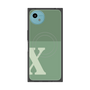 プレミアムスクエアケース with SnapMag［ オリジナル - initial two tone - X green ］
