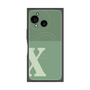 プレミアムスクエアケース with SnapMag［ オリジナル - initial two tone - X green ］