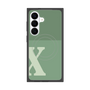 プレミアムスクエアケース with SnapMag［ オリジナル - initial two tone - X green ］