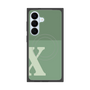プレミアムスクエアケース with SnapMag［ オリジナル - initial two tone - X green ］