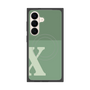 プレミアムスクエアケース with SnapMag［ オリジナル - initial two tone - X green ］