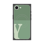 プレミアムスクエアケース with SnapMag［ オリジナル - initial two tone - Y green ］