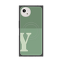 プレミアムスクエアケース with SnapMag［ オリジナル - initial two tone - Y green ］