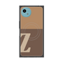 プレミアムスクエアケース with SnapMag［ オリジナル - initial two tone - Z brown ］
