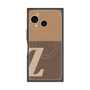 プレミアムスクエアケース with SnapMag［ オリジナル - initial two tone - Z brown ］