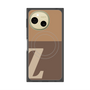 プレミアムスクエアケース with SnapMag［ オリジナル - initial two tone - Z brown ］