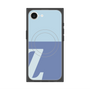 プレミアムスクエアケース with SnapMag［ オリジナル - initial two tone - Z blue ］