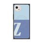 プレミアムスクエアケース with SnapMag［ オリジナル - initial two tone - Z blue ］