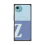 プレミアムスクエアケース with SnapMag［ オリジナル - initial two tone - Z blue ］