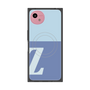 プレミアムスクエアケース with SnapMag［ オリジナル - initial two tone - Z blue ］