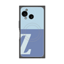 プレミアムスクエアケース with SnapMag［ オリジナル - initial two tone - Z blue ］
