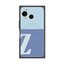 プレミアムスクエアケース with SnapMag［ オリジナル - initial two tone - Z blue ］