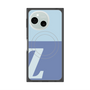 プレミアムスクエアケース with SnapMag［ オリジナル - initial two tone - Z blue ］
