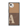 プレミアムスクエアケース with SnapMag［ オリジナル - initial two tone - A brown ］