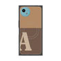 プレミアムスクエアケース with SnapMag［ オリジナル - initial two tone - A brown ］
